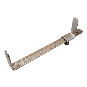 เครื่องวัดทันตกรรมจัดฟันแบบพรีเมียม (0-100 มม.) ไม้บรรทัดสแตนเลสสตีลแบบละเอียดพร้อมเวอร์เนียคาลิปเปอร์ - Product Image 4