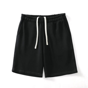 Shorts en molleton pour homme personnalisés avec poches avant, poche arrière, cordon de serrage, taille élastique, coton de qualité supérieure, fabricant - Product Image 1