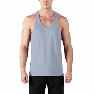 Camiseta sin mangas de algodón para hombre, camiseta deportiva informal de verano, chaleco de gimnasio, corte relajado, ropa deportiva con logotipo personalizado - Product Image 1