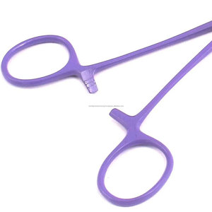Pinza Hemostática Manual Recubierta de Titanio Púrpura, Pinza Arterial Recta con Bloqueo, Instrumento Quirúrgico para Cirugía General - Product Image 3