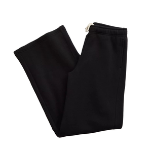 Women <b>Black</b> Wide <b>Leg</b> Fleece Sweatpants Elastic Waist Loose Fit Casual Soft Winter Lounge <b>Straight</b> <b>Leg</b> <b>Trousers</b> - Product Image 5