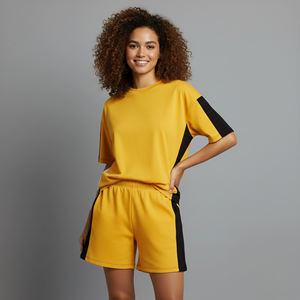 Summer Casual Wear 100% Cotton Solid Color Women's 2 Piece <b>Set</b> Regular Fit Breathable Embroidered Lace Custom Logo Summer <b>sets</b> - Product Image 3
