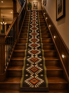 Alfombra Kilim Artesanal del Suroeste, de Lana y Yute, Estilo Boho Tribal, para Pasillo, Entrada, Corredor Largo, Decoración Rústica - Product Image 6
