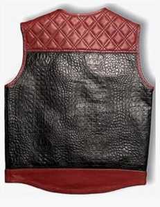 Gilet en cuir gaufré de haute qualité pour homme ou veste de motard - Product Image 4