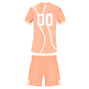 Ensemble short et maillot de rugby blanc pêche à manches courtes, col en V, motif géométrique, uniforme d'équipe personnalisé, respirant, pour l'entraînement et le sport - Product Image 2