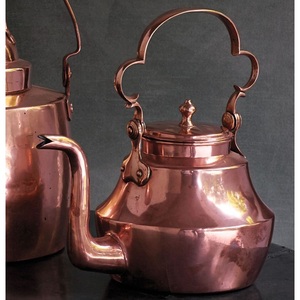 Vintage Style Copper <b>Tea</b> Kettle Wooden Handle Handcrafted Stovetop <b>Water</b> <b>Boiler</b> <b>for</b> Kitchen Home Hotel Restaurant Decoration Use - Product Image 3