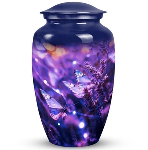 Heavenly Crafts Designs - Urna Funeraria Personalizada de Estilo Americano para Cenizas Humanas Adultas, 200 Pulgadas Cúbicas, Urna Conmemorativa de Aluminio Resistente - Product Image 3