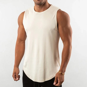 Camiseta sin Mangas Azul para Hombre, Cuello Redondo, Tejida, Color Sólido, Secado Rápido, Ropa Deportiva Informal, Diseño 2026 - Product Image 4