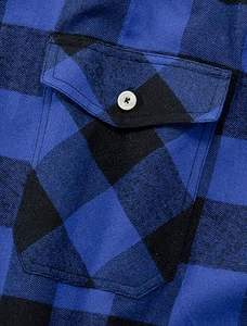 Chemises en flanelle de coton à carreaux pour hommes, manches longues, pour le travail, l'hiver, formelles ou décontractées, imprimées, anti-plis, avec logo personnalisé, vente en gros - Product Image 4