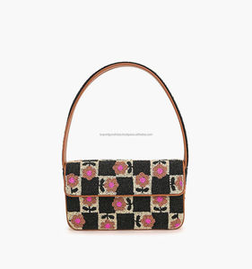 Style bohème indien grande capacité fait à la main femmes sac de messager soirée Shopping pochette perlée détail usage quotidien Style Boho - Product Image 6