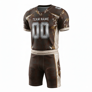 Conjunto Personalizable de Uniforme de Fútbol Americano con Camiseta y Pantalones Cortos con Posición para Logotipo Frontal - Product Image 5