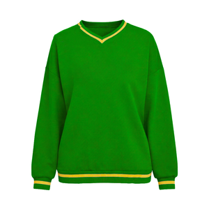 College Style Sorority Embroidered Sweatshirt Women Oversized Crewneck Pullover Cotton <b>Fleece</b> Casual Greek Letter LogoSweatshirt - Product Image 1