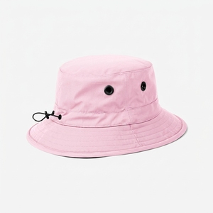 Chapeau Bob Rose Personnalisé en Toile Couleur Unie Unisexe Décontracté Printemps-Été - Product Image 2