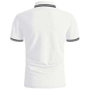 เสื้อโปโลแขนสั้นสำหรับผู้ชายยุคใหม่พร้อมการพิมพ์โลโก้ตามสั่ง ตะเข็บทนทานสำหรับแฟชั่นลำลองและสตรีทแวร์ - Product Image 6