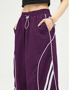 Pantalones casuales personalizados de poliéster, pantalones cargo holgados, ligeros, transpirables, duraderos, de cintura alta, cómodos para mujer - Product Image 4