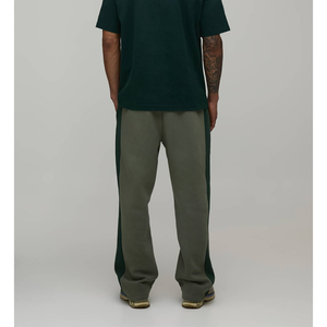 Vêtements de sport modestes pour hommes, pantalon de jogging en coton biologique 500GSM, extensible, avec panneaux latéraux élastiques, pour entraînement, fitness et yoga - Product Image 2