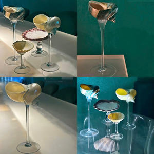 2025 Fête de mariage sur la plage naturelle: nouveauté verre à martini coquillage fait à la main écologique, tasse à vin de conque - Product Image 1