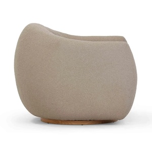 Fauteuil Diana, design moderne en velours, pivotant, meubles de salon, pieds en bois, haute qualité, utilisation en intérieur - Product Image 3