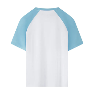 T-shirt décontracté pour homme, noir et blanc, manches raglan, col rond, coupe classique, tricot uni, design uni - Product Image 6