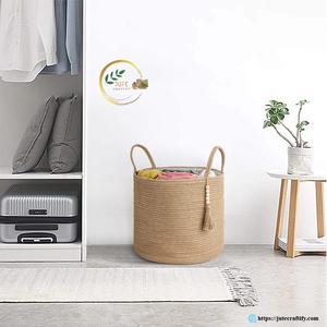 Eco Friendly Jute <b>Basket</b> – Natural Fiber <b>Storage</b> Organizer for Laundry, Kitchen and Daily Household Use - Product Image 2