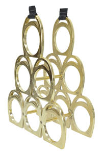 Porte-vin en forme d'étrier de cheval pour 6 bouteilles, finition nickel - Product Image 6