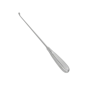 Curette droite 180 mm en acier inoxydable, instrument chirurgical, poignée ergonomique, largeur 8,5 mm, réutilisable, non stérile - Product Image 1