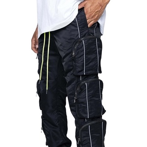 Pantalon cargo décontracté en toile légère à 6 poches avec logo et design personnalisés pour hommes - Product Image 1