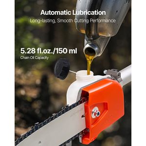 33CC 2 Stroke Gas-<b>Powered</b> Cordless Tree Trimmer 8-Inch Cutting Bar Gas Pole <b>Saw</b> with 30 Fl.oz Fuel Tank Features Chainsaw - Product Image 5