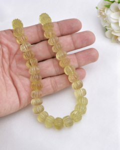 Perles de quartz citron, pierres précieuses naturelles, pierres précieuses pour la création de bijoux fins - Product Image 5