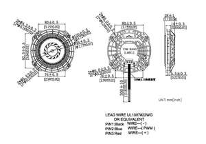 DCF12028-TK <b>12V</b> 120*28mm Plastic Centrifugal Fan for Car Seat - Product Image 2
