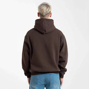 Sweat-shirt à capuche épais et décontracté pour l'hiver, coupe ample, anti-rétrécissement, en molleton, style décontracté, à épaules tombantes, pour usage quotidien - Product Image 2