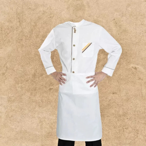 Tablier classique en coton à manches avec poche et maniques de four résistantes à la chaleur, lavables en machine, pour la cuisine et l'usage quotidien, unisexe - Product Image 6