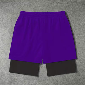 Shorts de sport décontractés pour hommes, taille élastique, séchage rapide et imperméables, en Spandex/Coton, respirants et doux pour la peau - Product Image 6