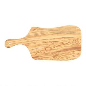 Tabla de cortar de madera artesanal para cortar queso y carne, tabla de cortar y charcutería de madera rústica redonda, accesorios de cocina - Product Image 4