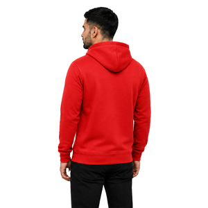 Sweat-shirt à capuche rouge pour homme, coupe classique, décontracté, en molleton de coton, avec poche, imperméable, respirant, écologique, pour l'hiver - Product Image 4