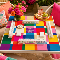 Tapis de Mahjong Pliable de Luxe en Néoprène à Blocs de Couleurs Personnalisés 33'' pour Boutique de Cadeaux, Tapis de Jeu de Poker en Gros