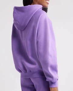 Sudadera con Capucha Bordada en Chenilla Personalizada al por Mayor, Sudadera de Alta Calidad para Mujer, Sudadera con Capucha Morada de Manga Larga para Dama - Product Image 2