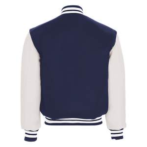 Chaqueta Universitaria de Béisbol Premium para Hombre, de Lana, con Cuero Genuino, Personalizada, con Cierre de Botones Cubiertos - Product Image 3