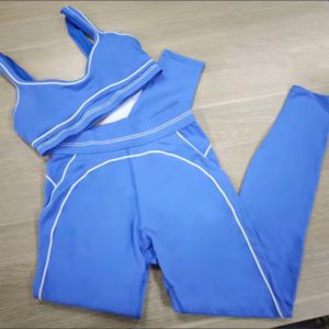 Ensemble de yoga 2 pièces pour femme – Leggings taille haute et soutien-gorge de sport, tenue de sport pour la gym et le fitness - Product Image 2