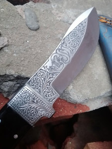 Couteau personnalisé gravé à la main, sur mesure, design personnalisé, cadeau unique, cadeau pour lui/elle, cadeau pour papa. - Product Image 2