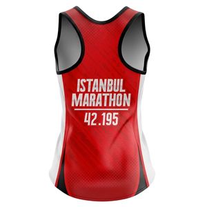 Wholesale Price Custom Team Logo Sublimated Marathon Running Singlets <b>Stretch</b> Breathable Mesh Sleeveless Sports Jersey Men's - Product Image 3