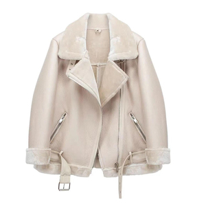 เสื้อโค้ทขนสัตว์สีใหม่สั่งทำพิเศษ รุ่น B3 Bomber ไซส์ใหญ่ แจ็คเก็ตนักบินหนังแกะแท้ ย้อมสีคุณภาพสูง แห้งเร็ว สำหรับผู้หญิง - Product Image 1