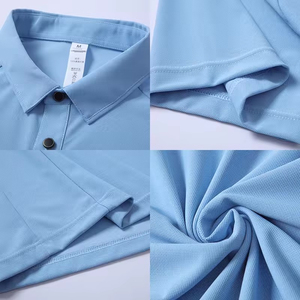 Polo de Manga Corta para Hombre, 100% Poliéster, Tejido de Punto, Secado Rápido, Color Sólido, Logotipo Personalizado en el Frente, Estilo Casual, Corte Regular - Product Image 3