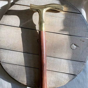 Bastón Plegable de Madera Ecológico Hecho a Mano con Mango de Latón de Lujo, Estilo Vintage para Uso Diario, HUMAYUN WORLD CRAFTS - Product Image 1