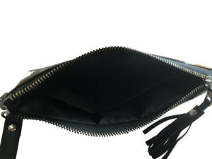 Brown Customized Real Cowhide Leather <b>Wristlet</b> Clutch Purse Handbag Wallet Black with Custom logo Printed Oem Service - Product Image 3