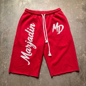 Custom Gray Embroidered Men's <b>Sweatpants</b> Jogger <b>Shorts</b> Cotton Fleece Wholesale OEM Logo Casual Sportswear Track Pants - Product Image 4