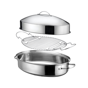 Elegante bandeja para asar para una cocina familiar saludable y deliciosa con un diseño espacioso de acero inoxidable, cómoda de usar - Product Image 1