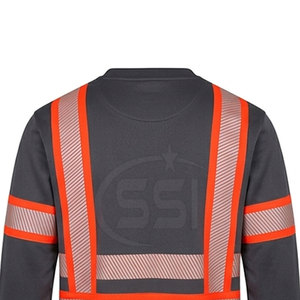 Customized Logo ANSI Class 2 Reflective <b>LED</b> Flash Safety Sweatshirt Workwear for Professional Workers Across Multiple Industries - Product Image 5
