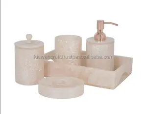 Fabuleux design Ensembles de produits de salle de bain de style luxe Ensemble de salle de bain à base de résine naturelle 100% Qualité faite à la main à des prix abordables - Product Image 5