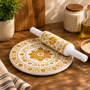 Rodillo de Masa de Madera Chakla Belan de Falah International, Tabla para Amasar Roti, Utensilios de Cocina, Proveedor ODM - Product Image 4
